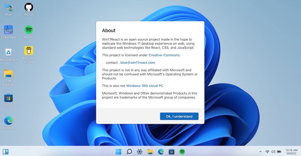 Ecco Win11 in React il Windows 11 online creato con gli standard Web e ...