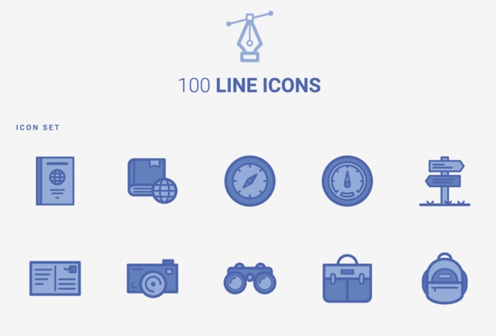 100 Line Icons