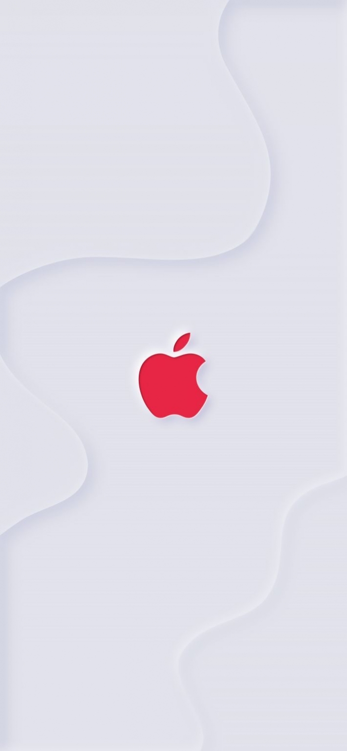 Apple logo Red