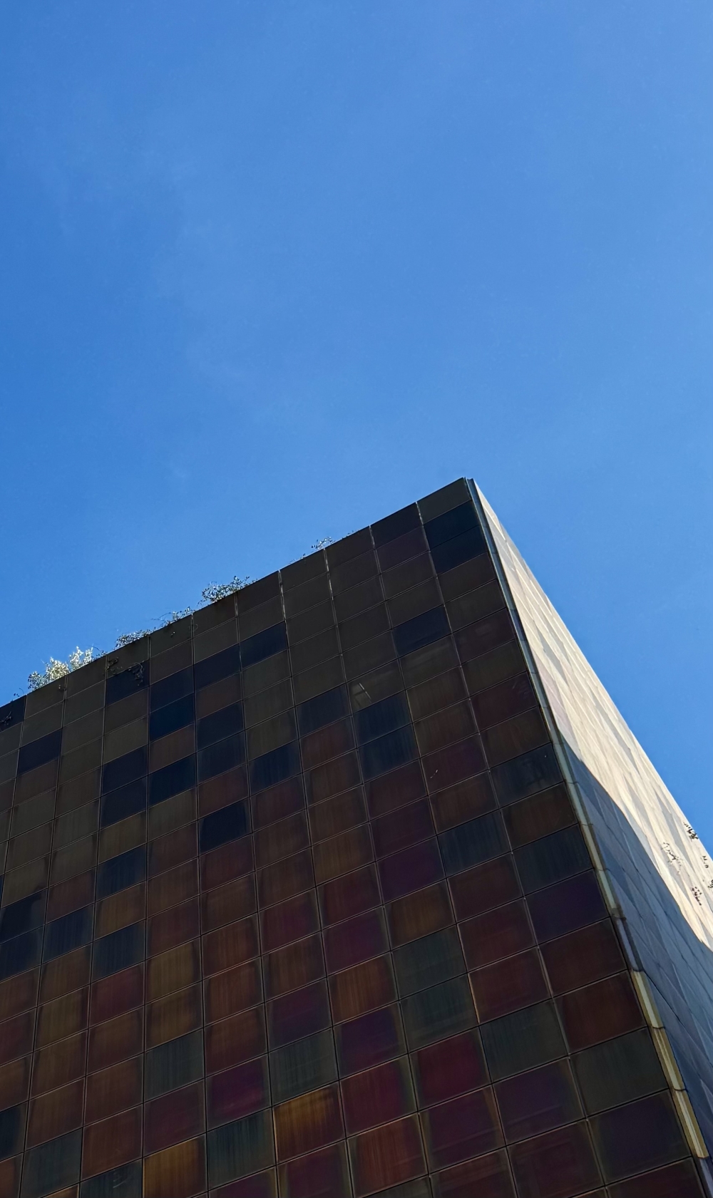 Sfondo dedicato ad un Building in Milano 5 vie con cielo azzurro