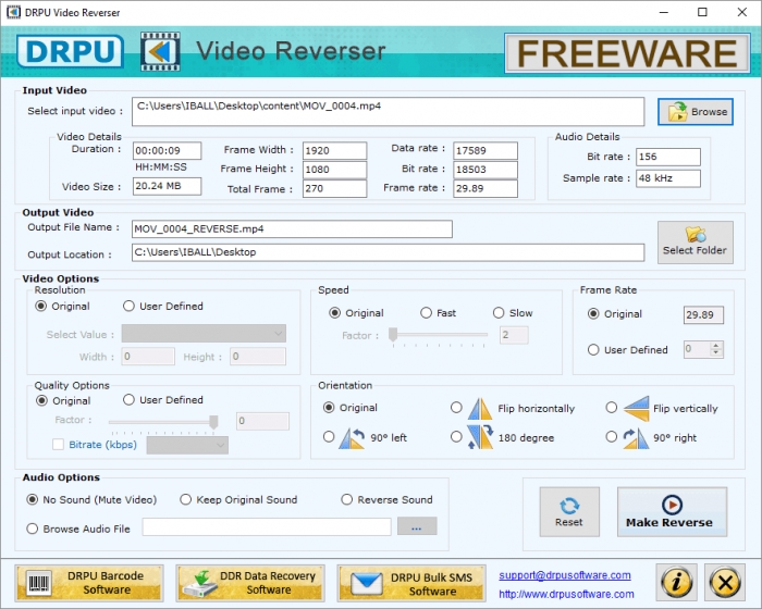 DRPU Video Reverser