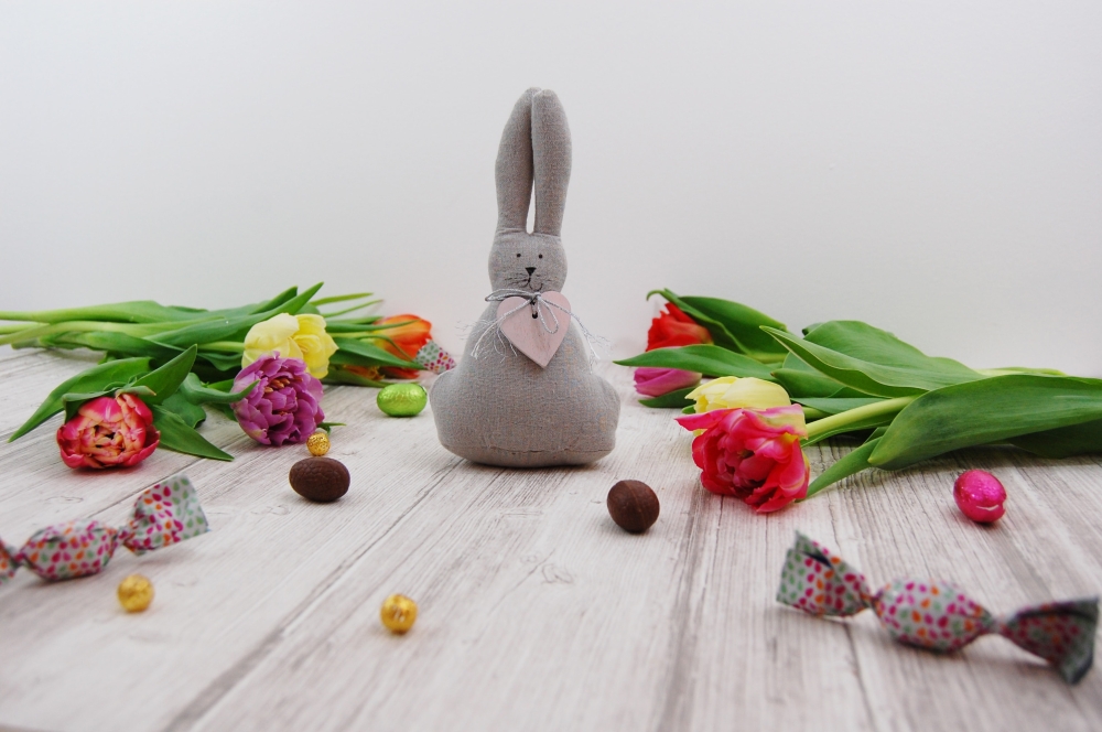 Easter Bunny and Flowers