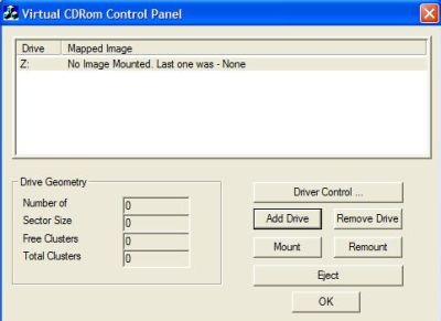 Microsoft Virtual CD-ROM Control Panel