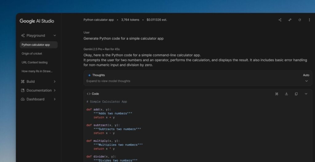 Google AI Studio introduce il Vibe Coding e trasforma le idee in app con l'AI Google AI Studio introduce il Vibe Coding e trasforma le idee in app con l'AI