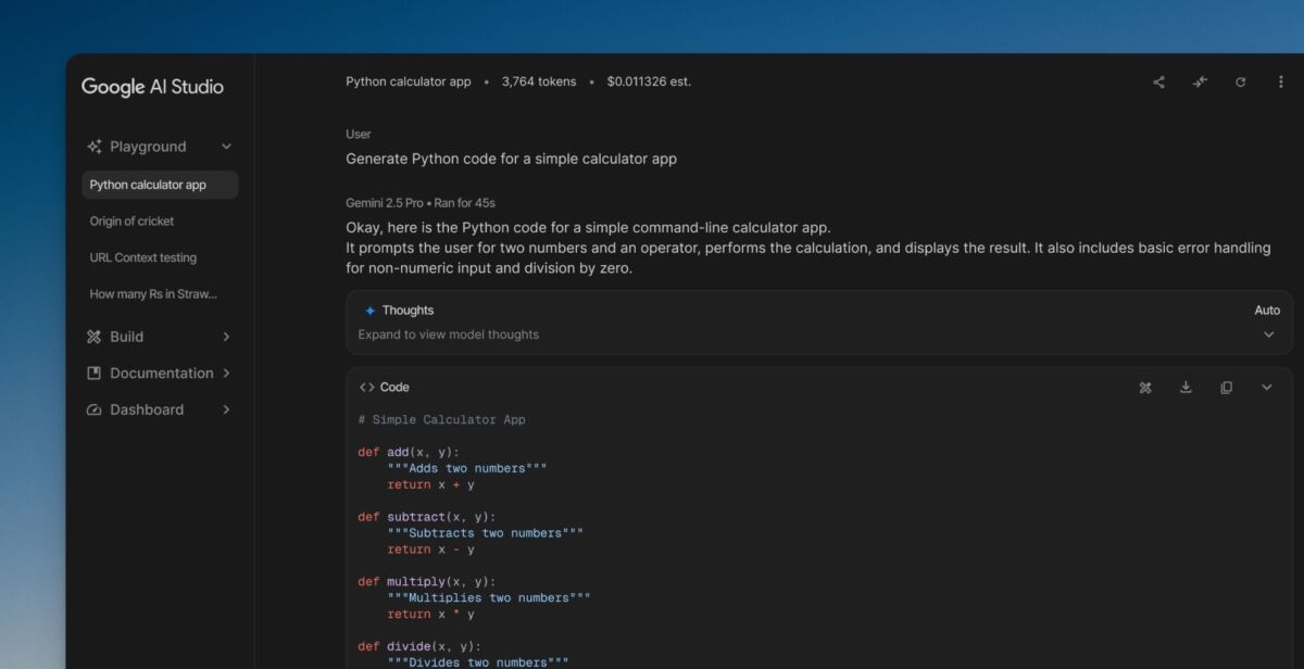 Google Idee Google AI Studio introduce il Vibe Coding e trasforma le idee in app ...