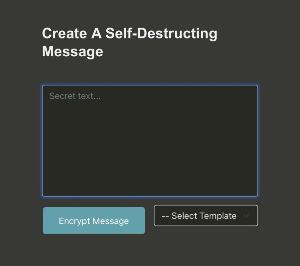 Self-Destructing Message: Creare e condividere messaggi che si auto-distruggono