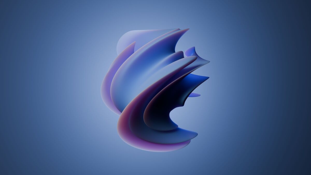 Sfondo dedicato a delle curve morbide blu con grandine desktop