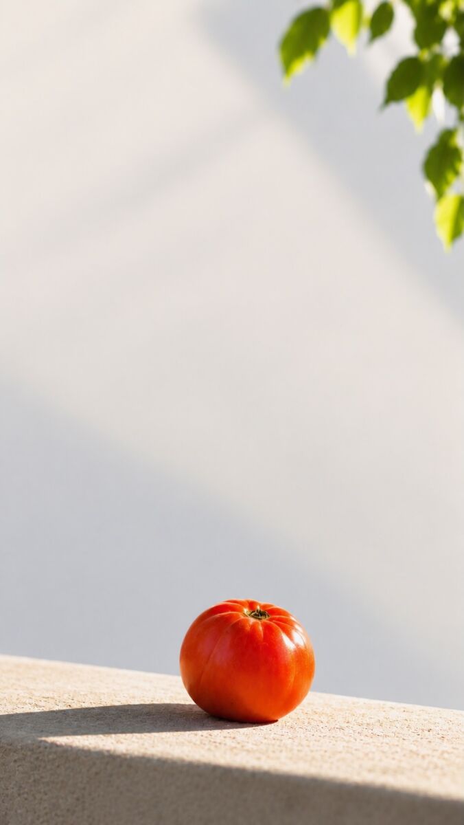 Sfondo dedicato ad un pomodoro minimal