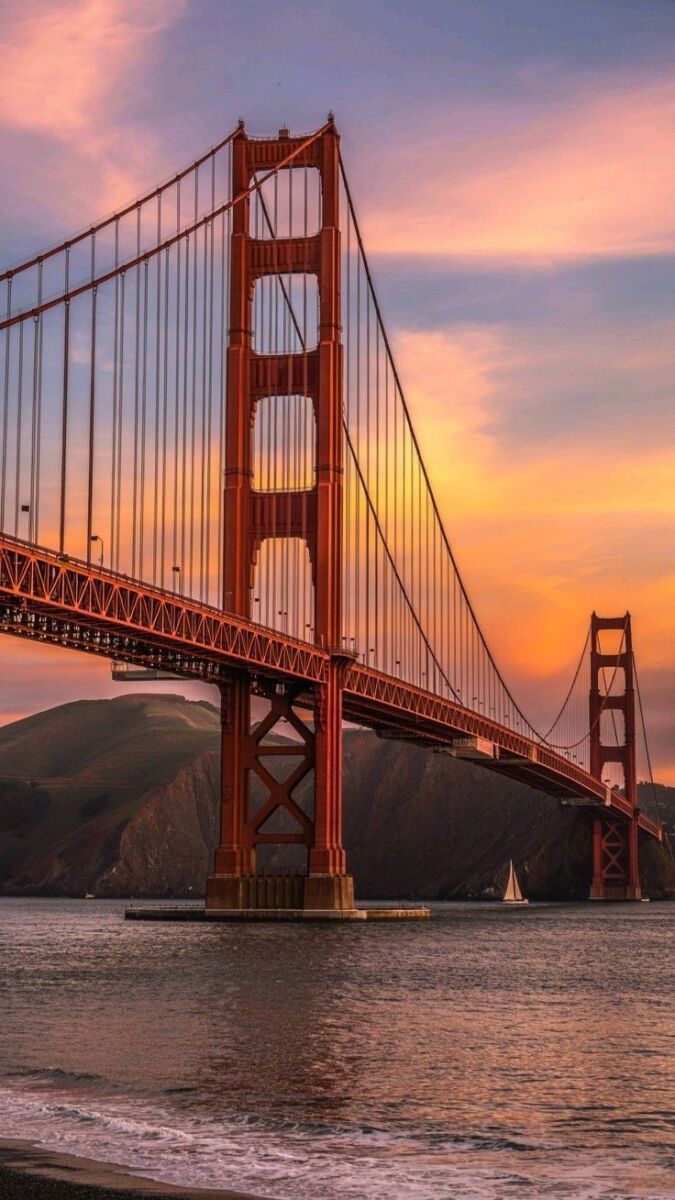 Sfondo dedicato all'iconico Golden Gate per smartphone