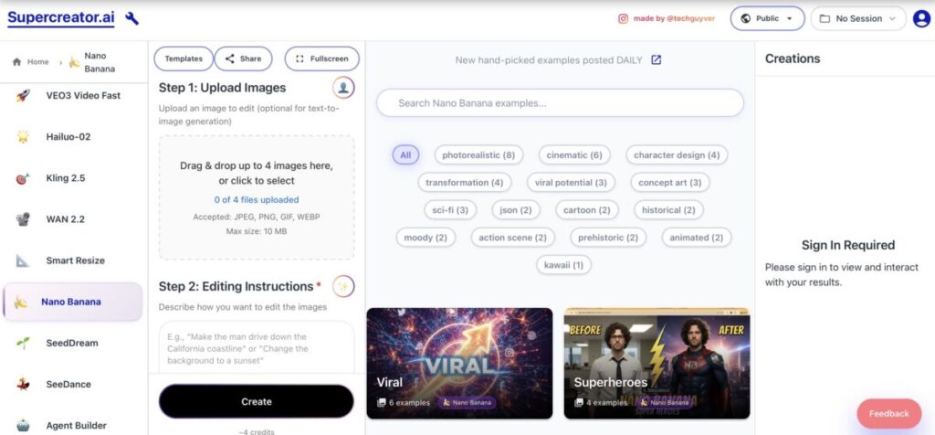 Supercreator.ai: La piattaforma per la creazione e la modifica online di video con i servizi AI